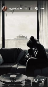 Nayanthara shared a picture on her Instagram Stories.