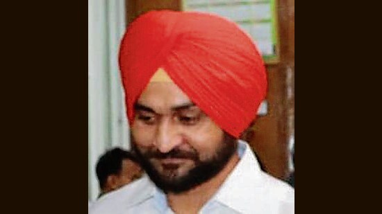 Haryana minister Sandeep Singh appeared before a court here to furnish bail bonds on Saturday, a day after he was granted anticipatory bail in connection with a sexual harassment case registered against him last year on the complaint of a junior woman coach. (HT File Photo)