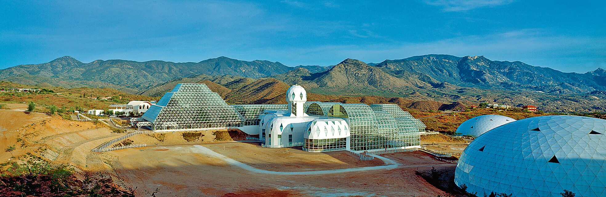 The glass-enclosed Biosphere 2 in Arizona. (Adobe Stock) The glass-enclosed Biosphere 2 in Arizona. (Adobe Stock)