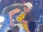 Nick Jonas and Priyanka Chopra at Omaha concert. Nick Jonas and Priyanka Chopra at Omaha concert.