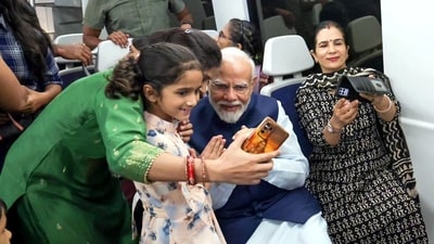 The nearly 2-kilometre-long ‘Yashobhoomi line’ of the Delhi Metro will connect Dwarka Sector 21 and India International Convention Centre. (ANI) The nearly 2-kilometre-long ‘Yashobhoomi line’ of the Delhi Metro will connect Dwarka Sector 21 and India International Convention Centre. (ANI)