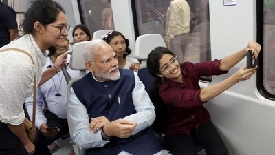 "Passenger operations on this extended section will start from 3 pm today. With the addition of this section, the total length of the Airport Express Line from New Delhi to Yashobhoomi Dwarka Sector-25 is 24.9 km," a senior official said. (ANI) "Passenger operations on this extended section will start from 3 pm today. With the addition of this section, the total length of the Airport Express Line from New Delhi to Yashobhoomi Dwarka Sector-25 is 24.9 km," a senior official said. (ANI)