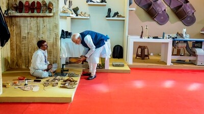 On the occasion of Vishwakarma Jayanti, PM Modi launched the <span class='webrupee'>₹</span>13,000 crore 'PM Vishwakarma' scheme for traditional artisans and craftspeople. (PTI) On the occasion of Vishwakarma Jayanti, PM Modi launched the <span class='webrupee'>₹</span>13,000 crore 'PM Vishwakarma' scheme for traditional artisans and craftspeople. (PTI)