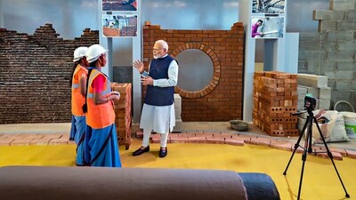 PM Modi invited film and television industry as well as global event management companies to organise events at Bharat Mandapam and the newly-constructed YashoBhoomi. (PTI) PM Modi invited film and television industry as well as global event management companies to organise events at Bharat Mandapam and the newly-constructed YashoBhoomi. (PTI)