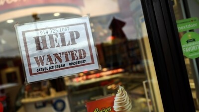 A help-wanted sign is posted in a storefront in New York. (AP) A help-wanted sign is posted in a storefront in New York. (AP)
