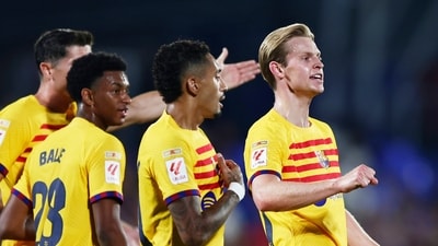 Barcelona moved top of the league Barcelona moved top of the league