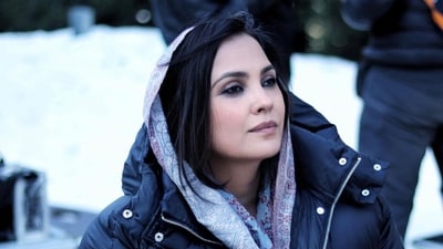 Lara Dutta on sets of Charlie Chopra & The Mystery Of Solang Valley.