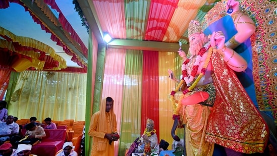 In commemoration of Vishwakarma Jayanti, PM Modi launched a 'PM Vishwakarma' scheme for the benefit of traditional artisans.(HT Photo/Sunil Ghosh)