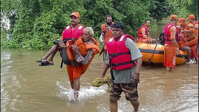 A total of 617 persons were rescued from different districts of the state. (PTI) A total of 617 persons were rescued from different districts of the state. (PTI)