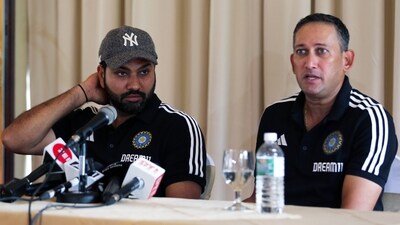 Indian cricket team captain Rohit Sharma and BCCI chief selector Ajit Agarkar address a press conference (ANI ) Indian cricket team captain Rohit Sharma and BCCI chief selector Ajit Agarkar address a press conference (ANI )