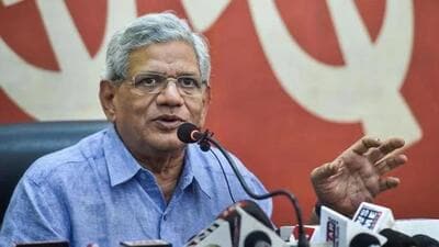 CPI(M) general secretary Sitaram Yechury took part in the three meetings the INDIA coalition leaders held in Patna, Bengaluru and Mumbai. (File Photo) CPI(M) general secretary Sitaram Yechury took part in the three meetings the INDIA coalition leaders held in Patna, Bengaluru and Mumbai. (File Photo)