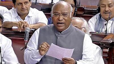 Congress chief Mallikarjun Kharge. (ANI)