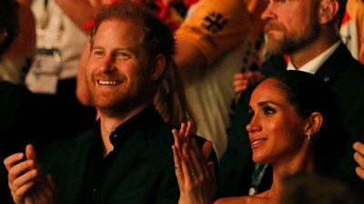 Prince Harry and his wife Meghan Markle attend the closing ceremony of the 2023 Invictus Games in Duesseldorf, western Germany on September 16, 2023 (Photo by LEON KUEGELER / AFP) (AFP) Prince Harry and his wife Meghan Markle attend the closing ceremony of the 2023 Invictus Games in Duesseldorf, western Germany on September 16, 2023 (Photo by LEON KUEGELER / AFP) (AFP)