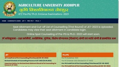 Agriculture University, Jodhpur Releases JET 2023 Seat Allotment and Cut-off List, Check Now at jetauj2023.com Agriculture University, Jodhpur Releases JET 2023 Seat Allotment and Cut-off List, Check Now at jetauj2023.com