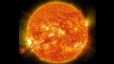NASA has shared an image capturing the sun in the midst of a solar flare (Credit: NASA/GSFC/SDO via nasa/Instagram) NASA has shared an image capturing the sun in the midst of a solar flare (Credit: NASA/GSFC/SDO via nasa/Instagram)