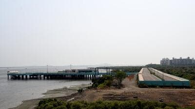Navi Mumbai, India - April 28, 2023:Nerul Jetty at Seawoos in Navi Mumbai, India, on Friday, April 28, 2023. (Photo by Bachchan Kumar/ HT PHOTO) (HT PHOTO) Navi Mumbai, India - April 28, 2023:Nerul Jetty at Seawoos in Navi Mumbai, India, on Friday, April 28, 2023. (Photo by Bachchan Kumar/ HT PHOTO) (HT PHOTO)