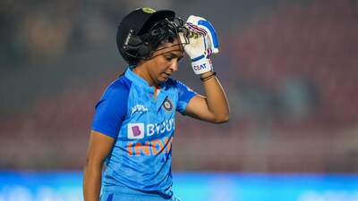 Harmanpreet was banned by ICC for smashing the stumps to protest her dismissal and then criticising the umpire in the third ODI loss to hosts Bangladesh in July. (PTI) Harmanpreet was banned by ICC for smashing the stumps to protest her dismissal and then criticising the umpire in the third ODI loss to hosts Bangladesh in July. (PTI)