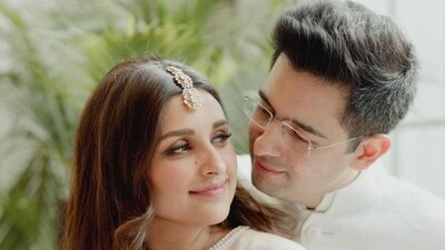 Parineeti Chopra and Raghav Chadha to begin their wedding celebrations in Delhi. Parineeti Chopra and Raghav Chadha to begin their wedding celebrations in Delhi.