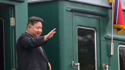 North Korean leader Kim Jong Un on Sunday headed home on a bulletproof train after nearly a week in Russia on a defence-focused trip. He expressed his "heartfelt thanks" to President Vladimir Putin, state media said. (AFP) North Korean leader Kim Jong Un on Sunday headed home on a bulletproof train after nearly a week in Russia on a defence-focused trip. He expressed his "heartfelt thanks" to President Vladimir Putin, state media said. (AFP)