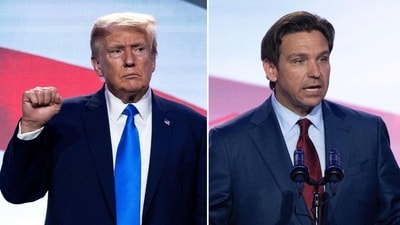 Donald Trump has criticised the state abortion law signed by his challenger, Florida Gov. Ron DeSantis, which bans the procedure after six weeks (Photo by ANDREW CABALLERO-REYNOLDS / AFP, ANDREW CABALLERO-REYNOLDS / AFP) Donald Trump has criticised the state abortion law signed by his challenger, Florida Gov. Ron DeSantis, which bans the procedure after six weeks (Photo by ANDREW CABALLERO-REYNOLDS / AFP, ANDREW CABALLERO-REYNOLDS / AFP)