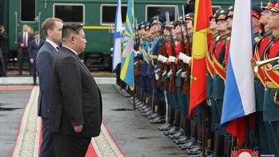 Senior officials including Russia’s Minister of Natural Resources Alexander Kozlov and Primorye regional Gov. Oleg Kozhemyako were present at the ceremony. (AFP) Senior officials including Russia’s Minister of Natural Resources Alexander Kozlov and Primorye regional Gov. Oleg Kozhemyako were present at the ceremony. (AFP)