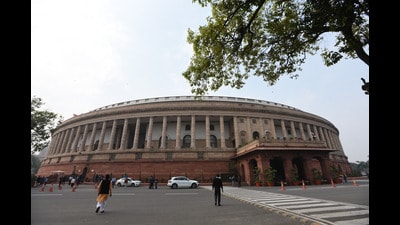 The circular Parliament House is unique. It was a late addition to the plan for the New Capital of Delhi (Sonu Mehta/HT PHOTO) The circular Parliament House is unique. It was a late addition to the plan for the New Capital of Delhi (Sonu Mehta/HT PHOTO)