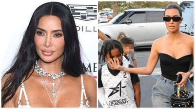 Kim Kardashian scolded Saint for his rude behaviour. Kim Kardashian scolded Saint for his rude behaviour.