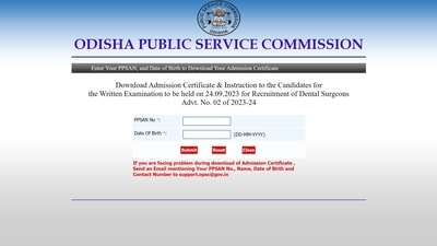 OPSC releases admit card for Dental Surgeon exam on September 18 OPSC releases admit card for Dental Surgeon exam on September 18