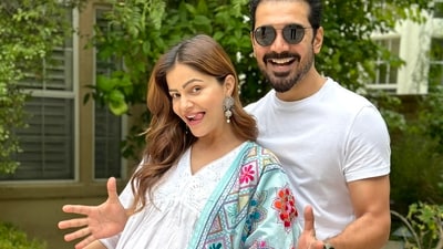 Amid months of pregnancy speculations, Rubina Dilaik and Abhinav Shukla had remained tight-lipped about their baby news. But after announcing her pregnancy, Rubina also took to Twitter on Monday, sharing a couple of photos with Abhinav as she showed her baby bump. Amid months of pregnancy speculations, Rubina Dilaik and Abhinav Shukla had remained tight-lipped about their baby news. But after announcing her pregnancy, Rubina also took to Twitter on Monday, sharing a couple of photos with Abhinav as she showed her baby bump. 