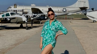 Rubina Dilaik also sported brown sunglasses and white statement earrings as she posed solo in what appeared to be an impromptu maternity photoshoot. “Looking beautiful, mama-to-be,” commented a fan on her post. Rubina Dilaik also sported brown sunglasses and white statement earrings as she posed solo in what appeared to be an impromptu maternity photoshoot. “Looking beautiful, mama-to-be,” commented a fan on her post.