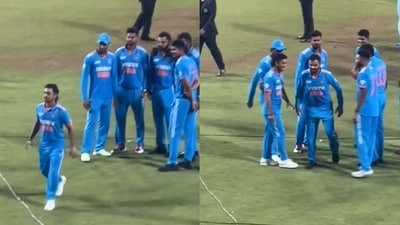 Ishan Kishan and Virat Kohli challenged each other in a mimicry battle. Ishan Kishan and Virat Kohli challenged each other in a mimicry battle.