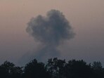 Russia- Ukraine War: A cloud of smoke after a night drone strike in the western Ukrainian city of Lviv. Russia- Ukraine War: A cloud of smoke after a night drone strike in the western Ukrainian city of Lviv.