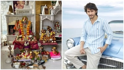 Mahesh Babu posted an image of his Ganapati idol and extended warm wishes to his fans for a joyful Ganesh Chaturthi. In his Instagram post, he conveyed, 'Wishing you all a happy Ganesh Chaturthi! May the year ahead be guided by the wisdom of Lord Ganesha.'" (Instagram/@urstrulymahesh) Mahesh Babu posted an image of his Ganapati idol and extended warm wishes to his fans for a joyful Ganesh Chaturthi. In his Instagram post, he conveyed, 'Wishing you all a happy Ganesh Chaturthi! May the year ahead be guided by the wisdom of Lord Ganesha.'" (Instagram/@urstrulymahesh)