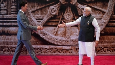 Prime Minister Narendra Modi shakes hand with Canada's Prime Minister Justin Trudeau ahead of the G20 Leaders' Summit in New Delhi on September 9, 2023. (AFP) Prime Minister Narendra Modi shakes hand with Canada's Prime Minister Justin Trudeau ahead of the G20 Leaders' Summit in New Delhi on September 9, 2023. (AFP)