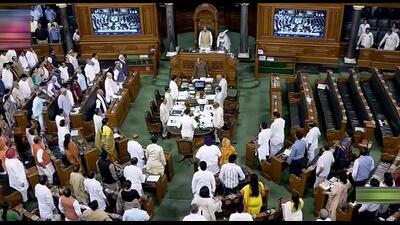 The government side took umbrage at Congress president Mallikarjun Kharge’s comment that all political parties tend to choose “kamzor (weak) women candidates (PTI) The government side took umbrage at Congress president Mallikarjun Kharge’s comment that all political parties tend to choose “kamzor (weak) women candidates (PTI)