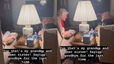 Elderly siblings having a conversation in person one last time. (Instagram/@stephanie_communityrealtor)