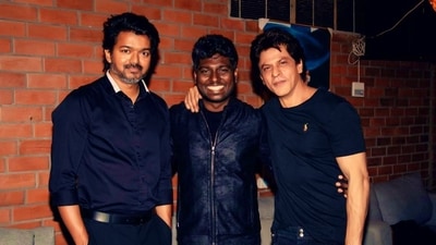 Shah Rukh Khan with Thalapathy Vijay at Atlee's birthday bash last year.