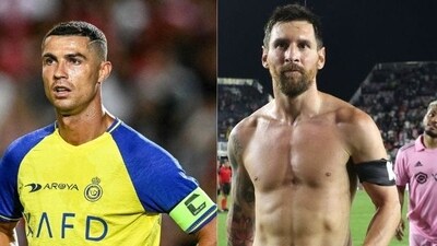 Cristiano Ronaldo plays for Saudi side Al Nassr and Lionel Messi represents MLS team Inter Miami. Cristiano Ronaldo plays for Saudi side Al Nassr and Lionel Messi represents MLS team Inter Miami.