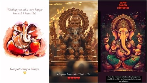 Alia Bhatt, Kareena Kapoor, and Malaika Arora's wish on Ganesh Chaturthi. (Instagram) Alia Bhatt, Kareena Kapoor, and Malaika Arora's wish on Ganesh Chaturthi. (Instagram)