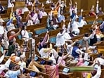 **EDS: VIDEO GRAB VIA SANSAD TV** New Delhi: Parliamentarians in the Lok Sabha during a special session of the Parliament, in New Delhi, Tuesday, Sept. 19, 2023. (PTI Photo) (PTI09_19_2023_000183B) **EDS: VIDEO GRAB VIA SANSAD TV** New Delhi: Parliamentarians in the Lok Sabha during a special session of the Parliament, in New Delhi, Tuesday, Sept. 19, 2023. (PTI Photo) (PTI09_19_2023_000183B)