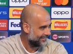 Pep Guardiola reacts to Manchester United's name being suggested among title contenders Pep Guardiola reacts to Manchester United's name being suggested among title contenders