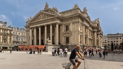 This photograph shows the stock exchange building in the city centre of Brussels. (AFP) This photograph shows the stock exchange building in the city centre of Brussels. (AFP)