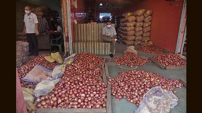 Most of the onion turnover in Maharashtra is from the Nashik district. (HT PHOTO) Most of the onion turnover in Maharashtra is from the Nashik district. (HT PHOTO)
