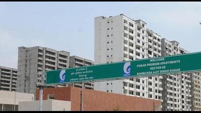 Of the 550 flats in GMADA’s Purab apartments, 220 are three-bedroom, which will cost around ₹1 crore, 200 are two-bedroom, priced at ₹80 lakh each, and 130 are one-bedroom flats, costing ₹54 lakh each. (HT File) Of the 550 flats in GMADA’s Purab apartments, 220 are three-bedroom, which will cost around ₹1 crore, 200 are two-bedroom, priced at ₹80 lakh each, and 130 are one-bedroom flats, costing ₹54 lakh each. (HT File)