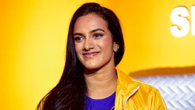 Badminton player PV Sindhu at an event in Hyderabad (PTI)