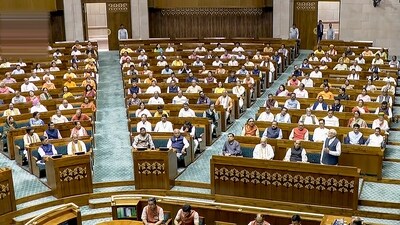 Lok Sabha proceeding during a special session of the Parliament (PTI) Lok Sabha proceeding during a special session of the Parliament (PTI)