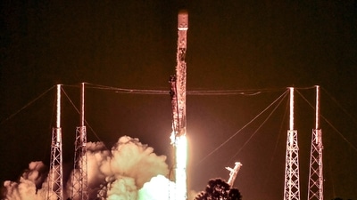 A SpaceX Falcon 9 rocket lifts off from Cape Canaveral Space Force Station (Craig Bailey/Florida Today via AP) (AP) A SpaceX Falcon 9 rocket lifts off from Cape Canaveral Space Force Station (Craig Bailey/Florida Today via AP) (AP)