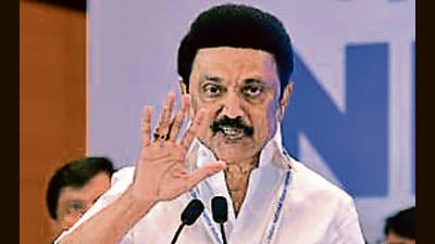 Stalin said that delimitation was a Damocles sword hanging over the head of Tamil Nadu and South India. (Ishant) Stalin said that delimitation was a Damocles sword hanging over the head of Tamil Nadu and South India. (Ishant)