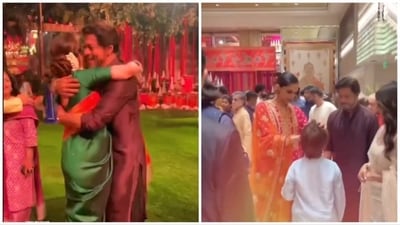 Shah Rukh Khan had the best time at the Ambani bash on Tuesday. Shah Rukh Khan had the best time at the Ambani bash on Tuesday.