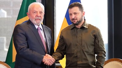 Brazil's President Luiz Inacio Lula da Silva along with Ukrainian counterpart Volodymyr Zelenskiy. (X/ZelenskyyUa) Brazil's President Luiz Inacio Lula da Silva along with Ukrainian counterpart Volodymyr Zelenskiy. (X/ZelenskyyUa)